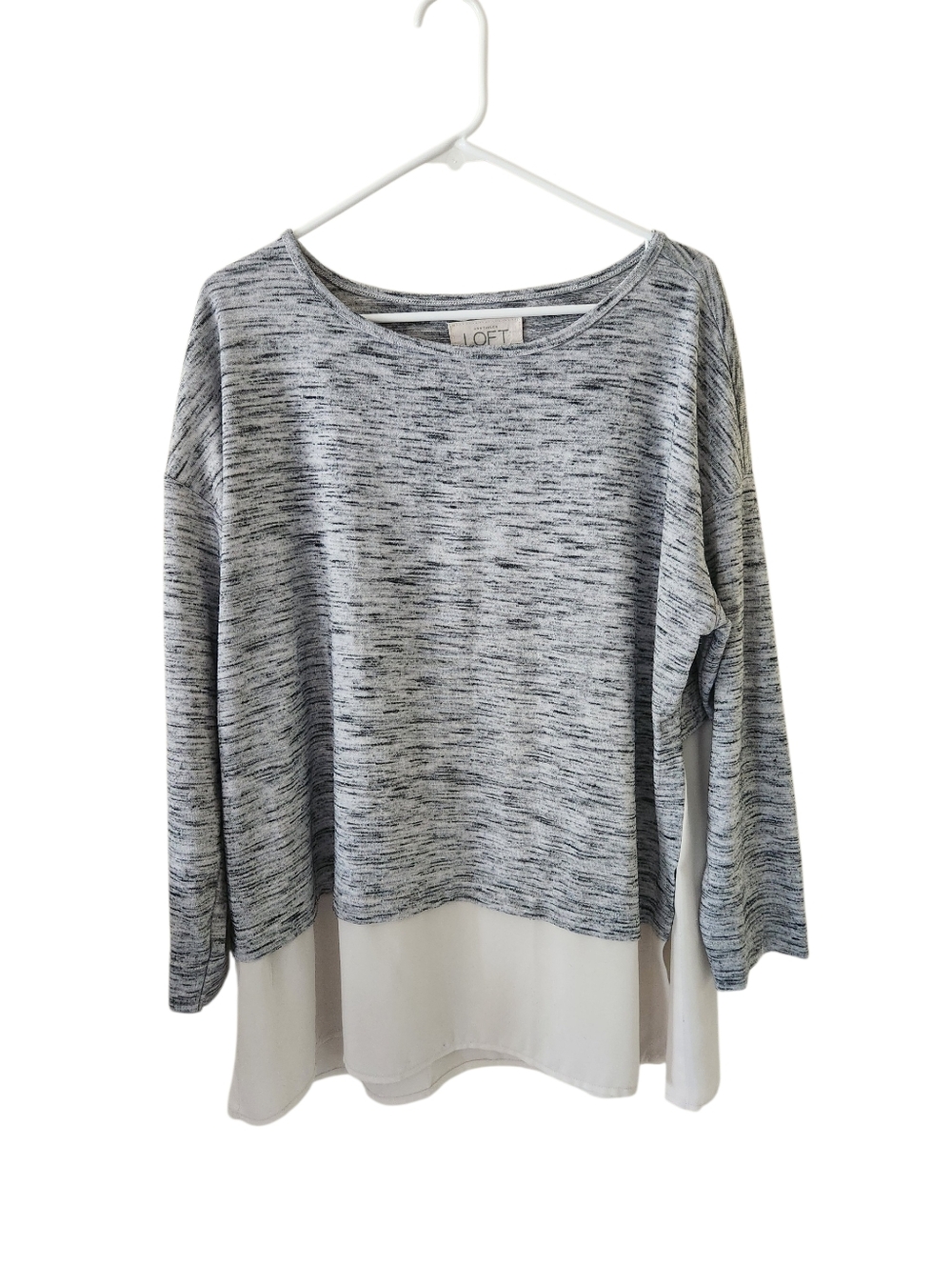 Ann Taylor Loft Lounge Grey Knit Top